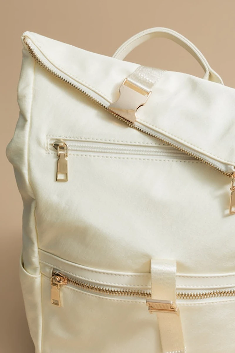 Wendi Nylon Buckle Flap Backpack