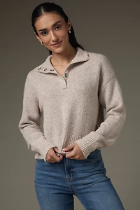 Hannah Snap Button Collar Pullover Sweater