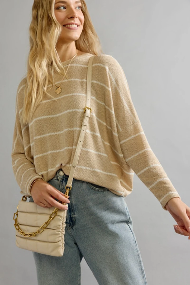 Jennie Puffy Quilted Faux Leather Crossbody