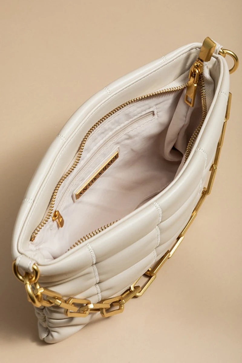 Jennie Puffy Quilted Faux Leather Crossbody