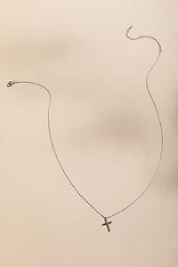 Gabrielle Beaded Cross Pendant Necklace
