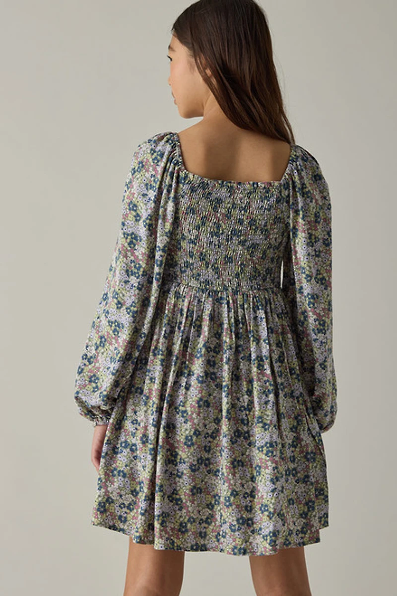 Hello Franki Long Sleeve Ditsy Floral Dress for girls