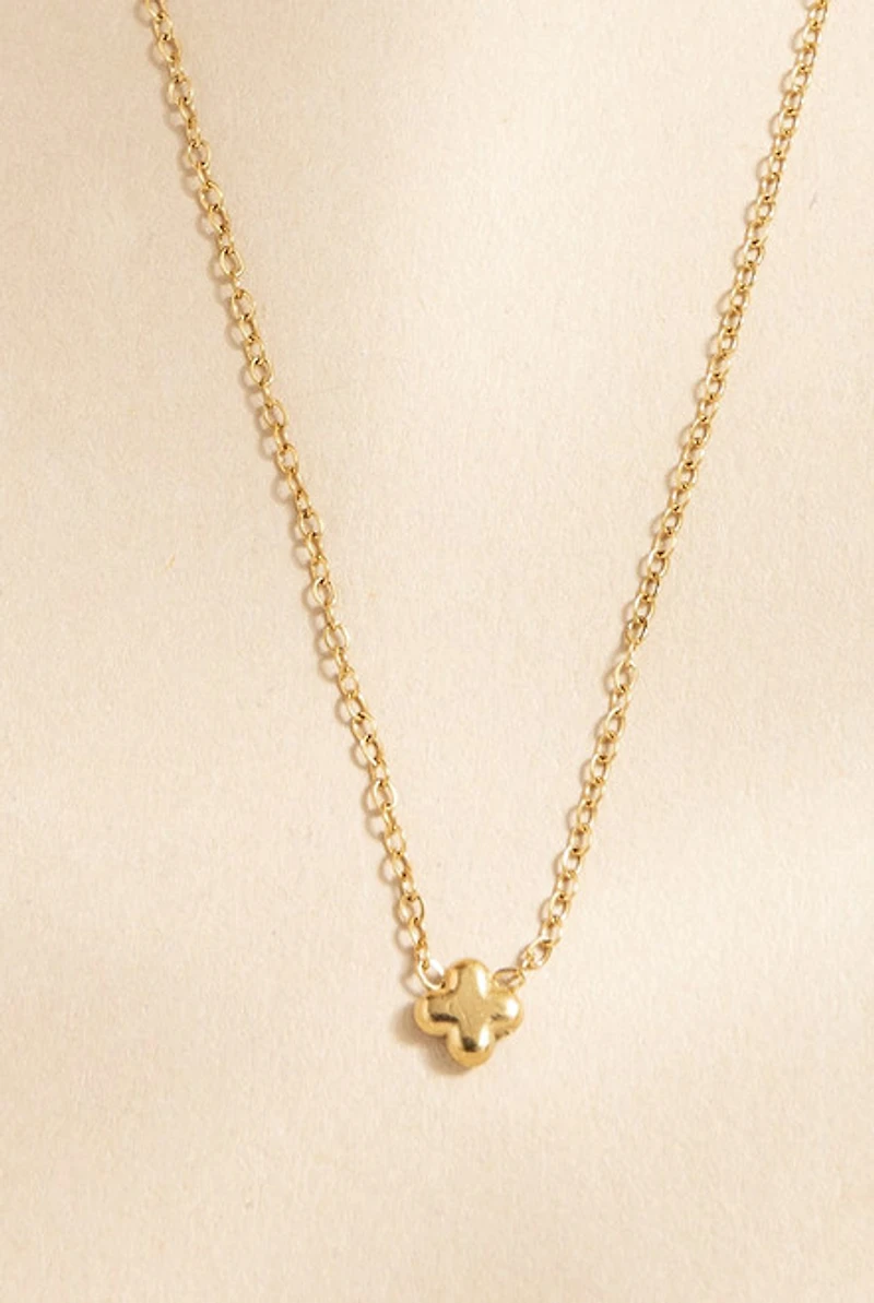 Diann Stainless Steel Clover Pendant Necklace