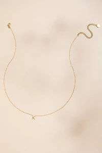 K Mini Initial Stainless Steel Pendant Necklace