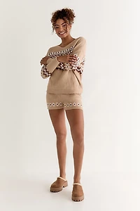 Eliza Fairisle Wubby Lounge Shorts