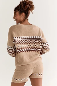 Eliza Fairisle Wubby Lounge Shorts