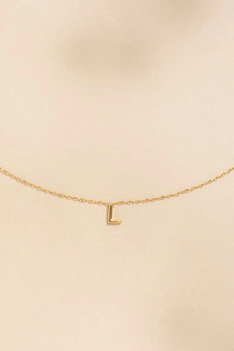 Mini Initial Stainless Steel Pendant Necklace