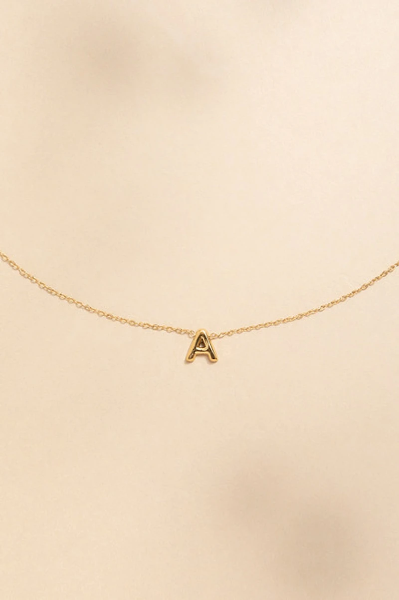 A Mini Initial Stainless Steel Pendant Necklace