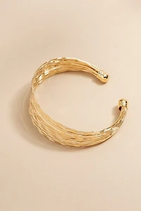 Gabrielle Layered Gold Row Cuff Bracelet