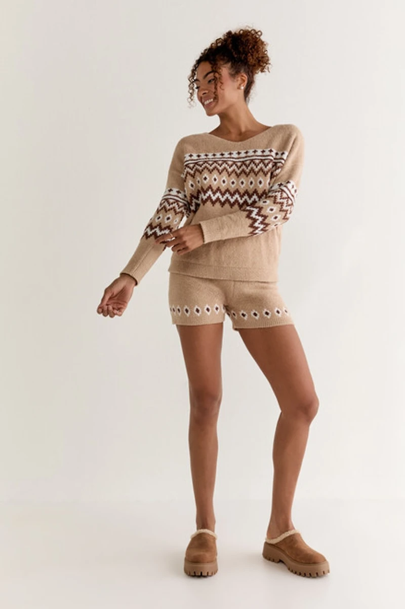 Eliza Fairisle Wubby Lounge Top