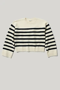 Hello Franki Mossy Striped Pullover Sweater for girls