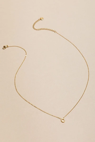 C Mini Initial Stainless Steel Pendant Necklace