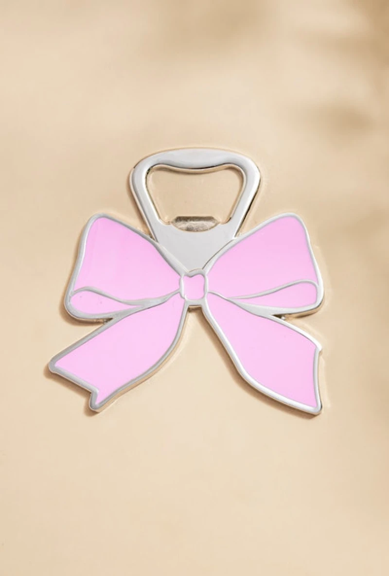 Veronica Pink Bow Bottle Opener