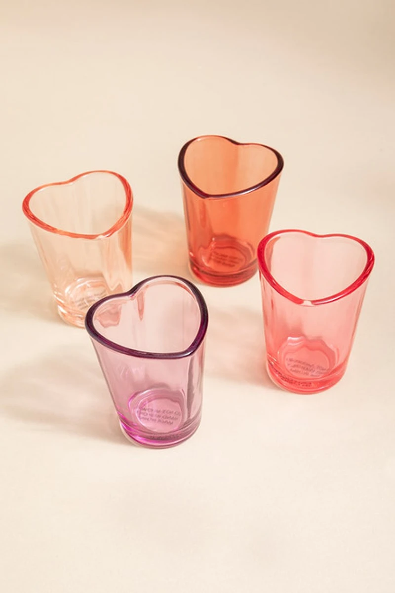 Colleen Heart Shaped Shot Glass Set