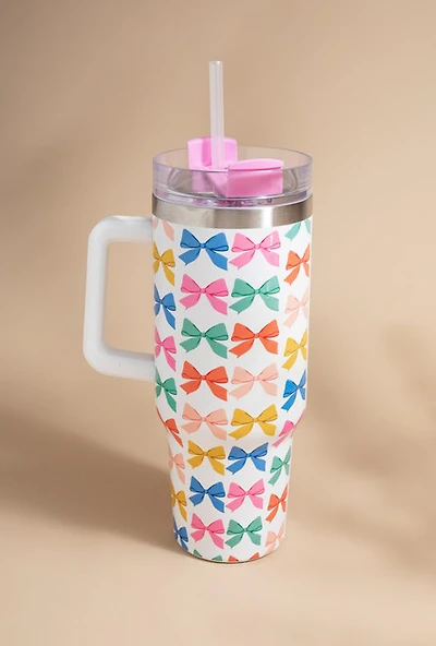 Fiona Bow Pattern 40oz Tumbler