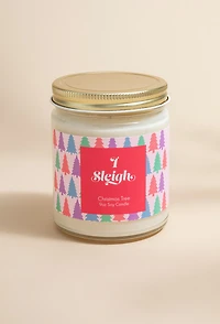 I Sleigh Christmas Tree 9oz Scented Candle Jar