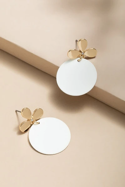 Jessie Large Matte Circle And Gold Drop Earrings