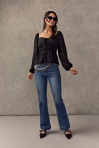 Hillary Lace Corset Long Sleeve Blouse