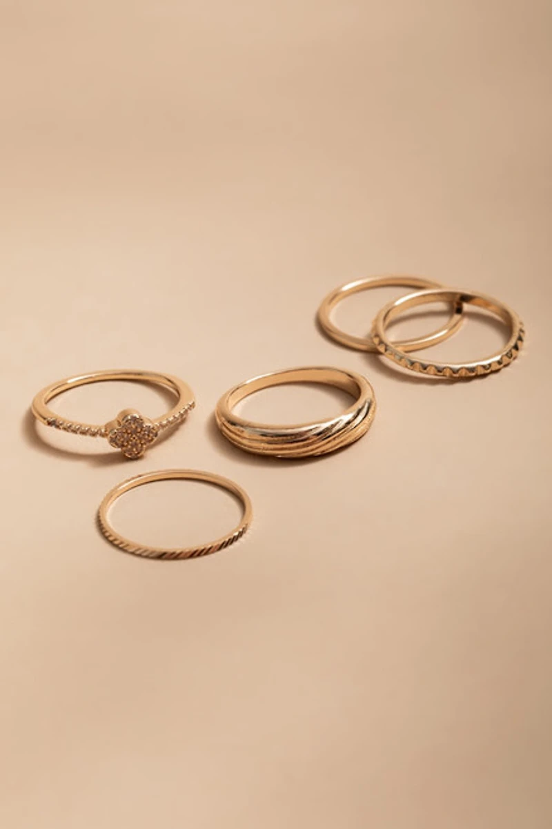 Janis Mix Style Adjustable Ring Set