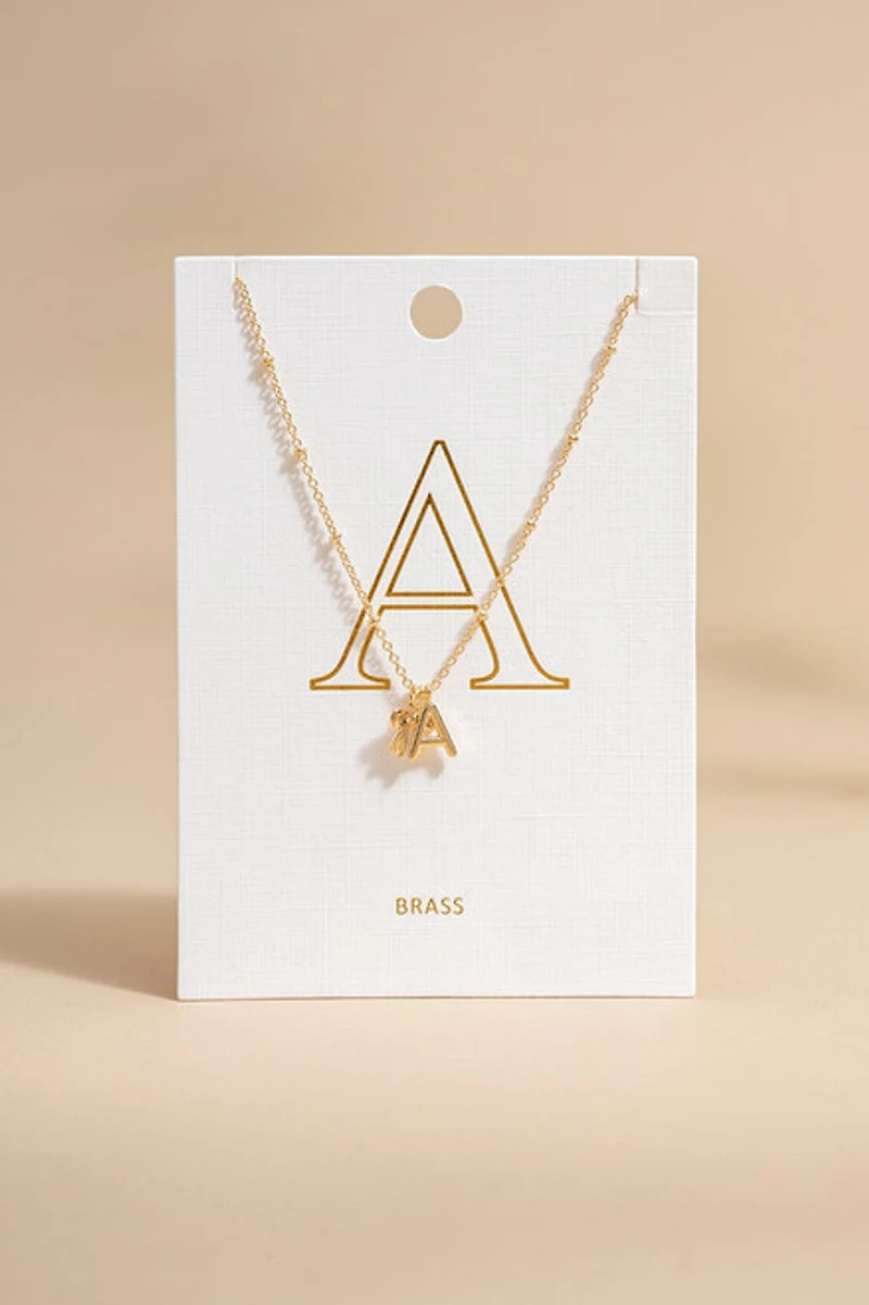 Golden Initial Charm Dual Pendant Necklace
