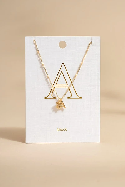 Golden Initial Charm Dual Pendant Necklace