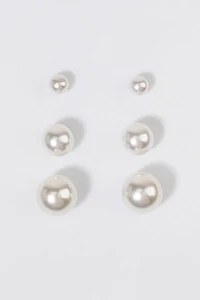 Jeanine Stud Pearl Earrings Set