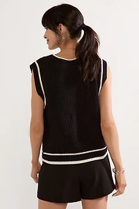 Emily V Neck Sweater Tank Top