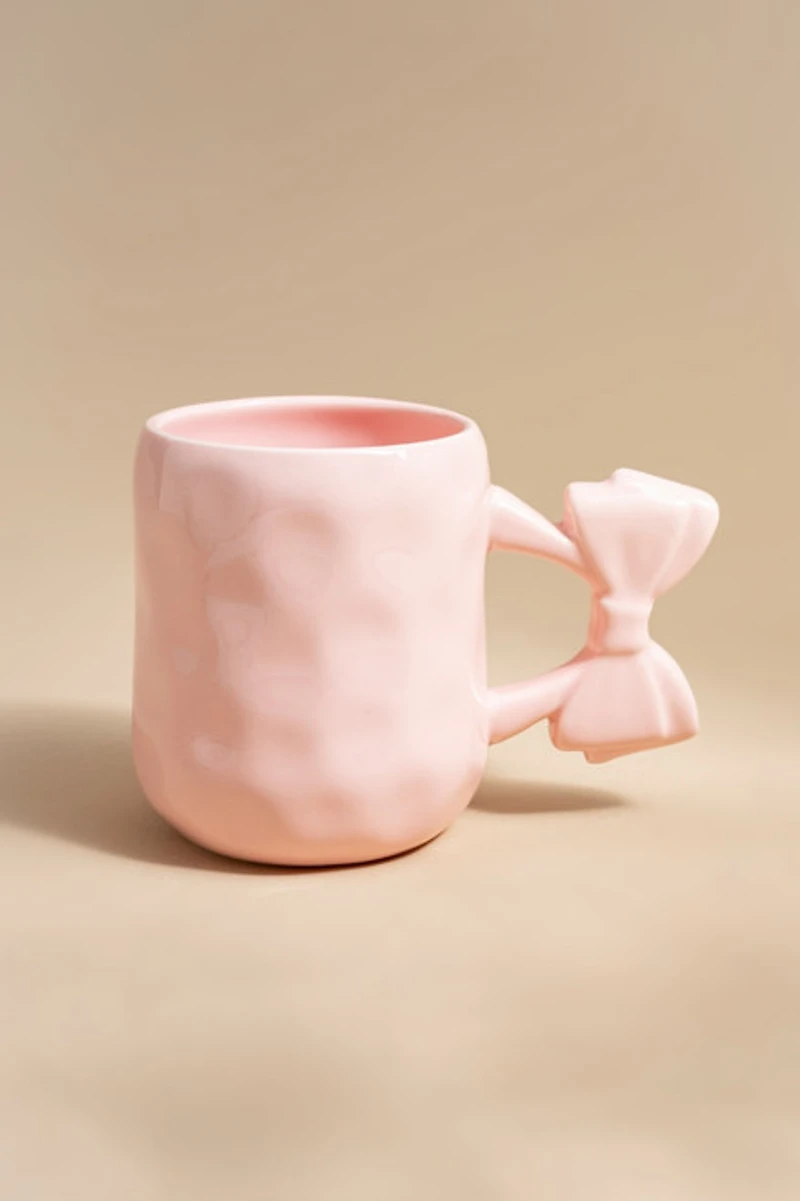 Stefanie Bow Handle Ceramic Mug