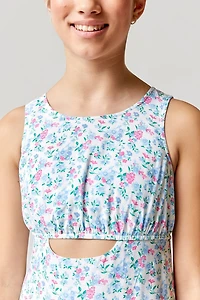 Hello Franki Sleeveless Floral Cutout Dress for girls