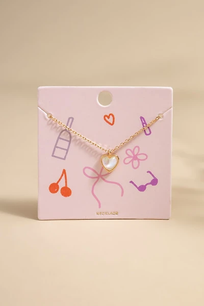 Amanda Opal Heart Pendant Carded Necklace