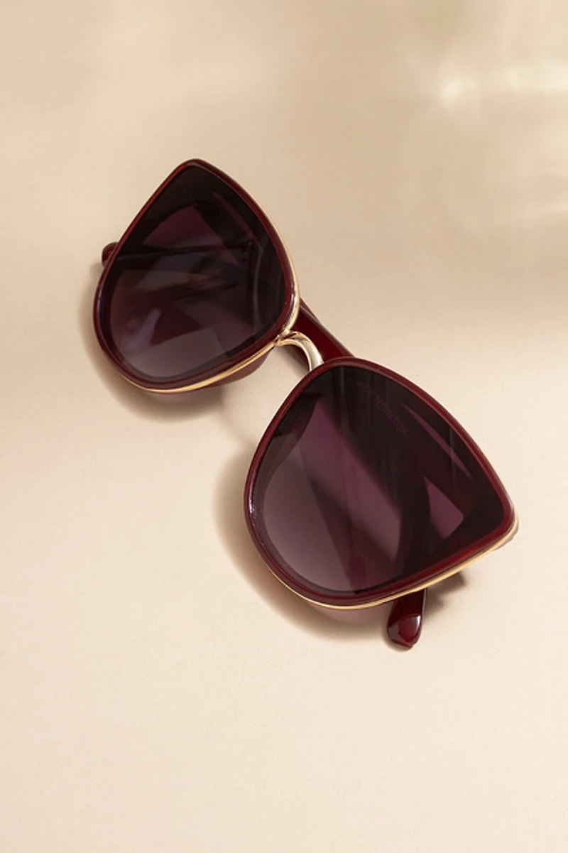Selby Lens Over Frame Cat Eye Sunglasses