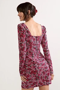 Angelina Long Sleeve Ditsy Floral Mini Dress