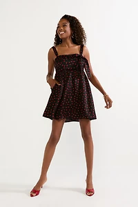 Stefanie Heart Ditsy Mini Dress