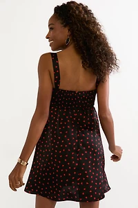 Stefanie Heart Ditsy Mini Dress