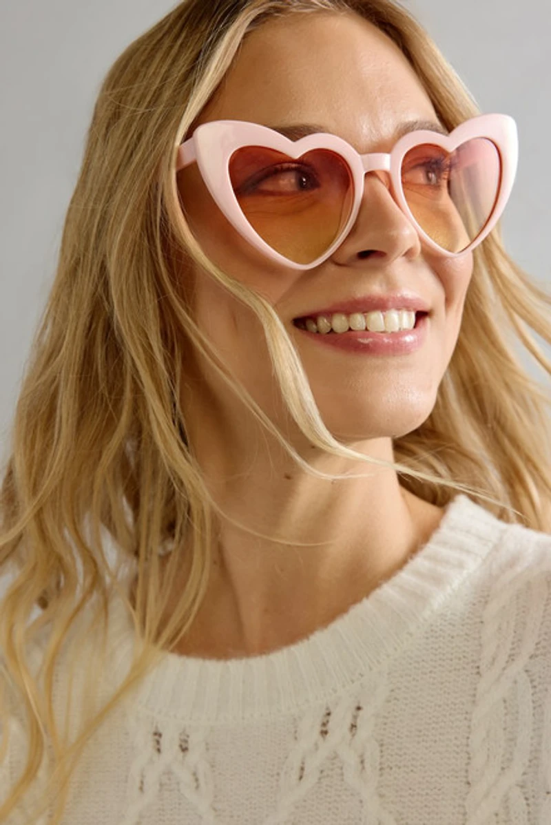 Elisabeth Oversized Heart Sunglasses