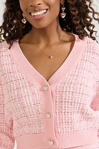Lara Tweed Button Up Cardigan