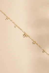 Joanna Crystal Charm Multi Pendant Necklace