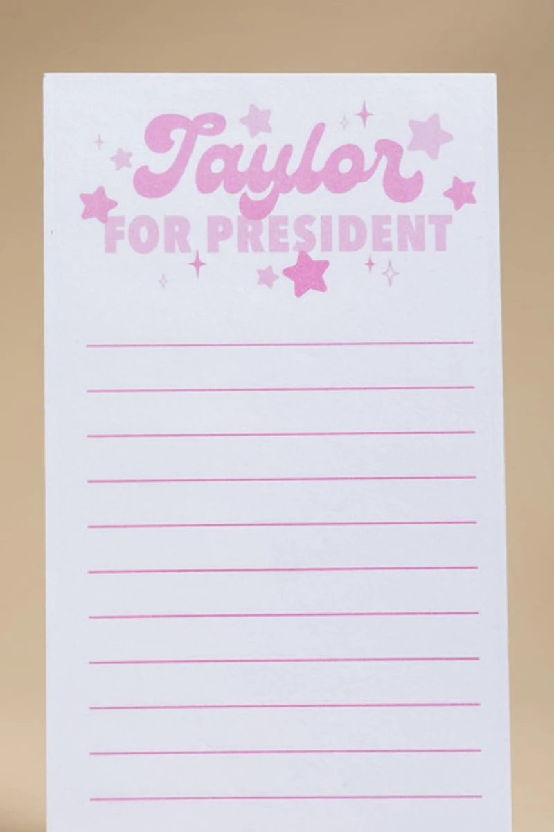 Taylor For President Notepad