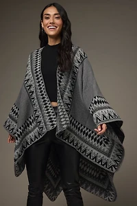 Tine Fairisle Kimono Wrap Cardigan