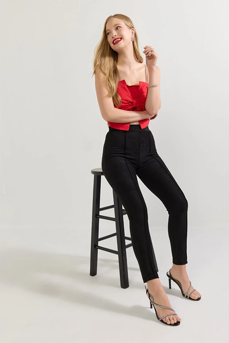 Shelby Suede Fitted Leggings