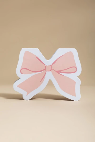 Pink Bow Shaped Die Cut Notepad