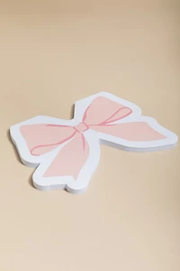 Pink Bow Shaped Die Cut Notepad