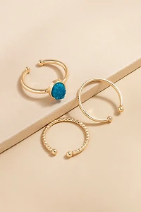 Lets Get Drinks Carded Adjustable Ring Set