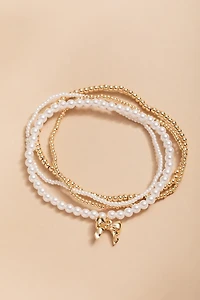 Marcie Pearls And Gold Bracelet Set