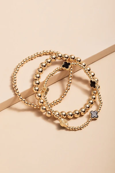 Mona Gold Clover Station Bracelet Set
