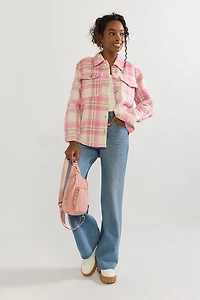 Charlotte Faux Wool Plaid Shacket