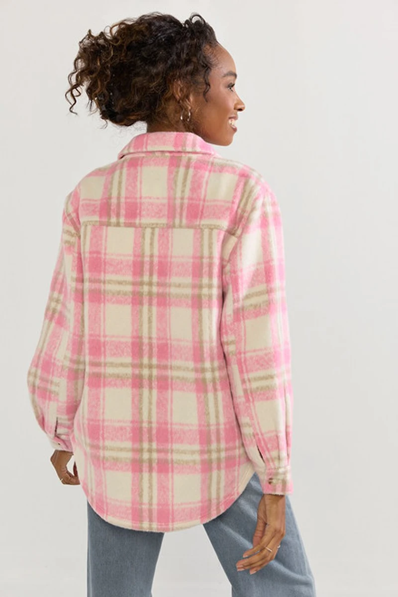 Charlotte Faux Wool Plaid Shacket