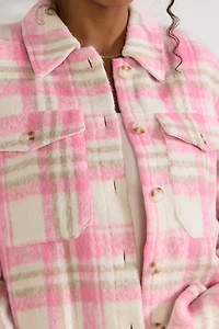 Charlotte Faux Wool Plaid Shacket