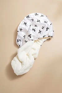 Bow Pattern Soft Hair Dry Wrap