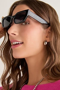 Dont Talk To Me Square Cat Eye Sunglasses